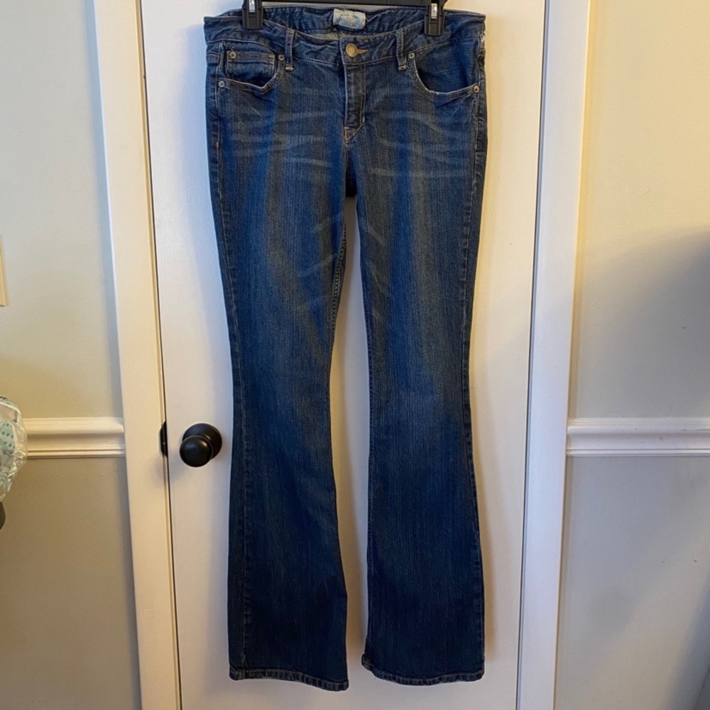 Aeropostale Flare Jeans Hailey Size 11/12 Long low rise NWOT blue jeans flare